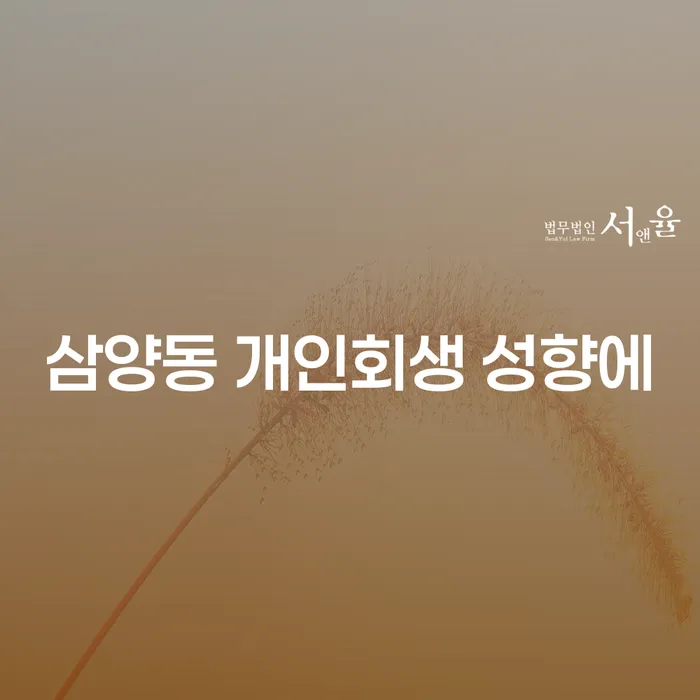 삼양동 개인회생 성향에