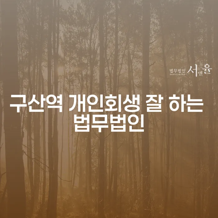 구산역 개인회생 잘 하는 법무법인
