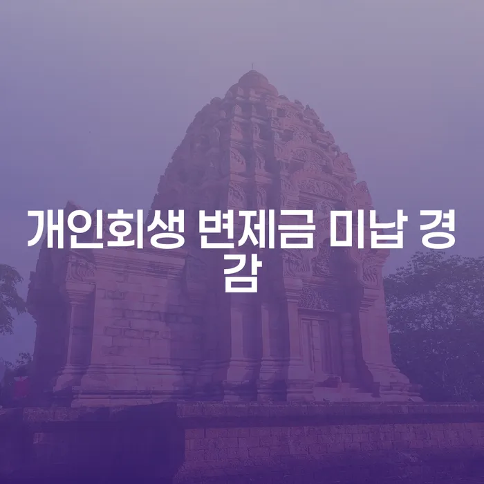 개인회생 변제금 미납 경감, 어떻게 해결할 수 있을까요?