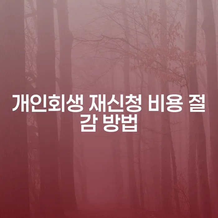 개인회생 재신청 비용을 절감하는 방법은?