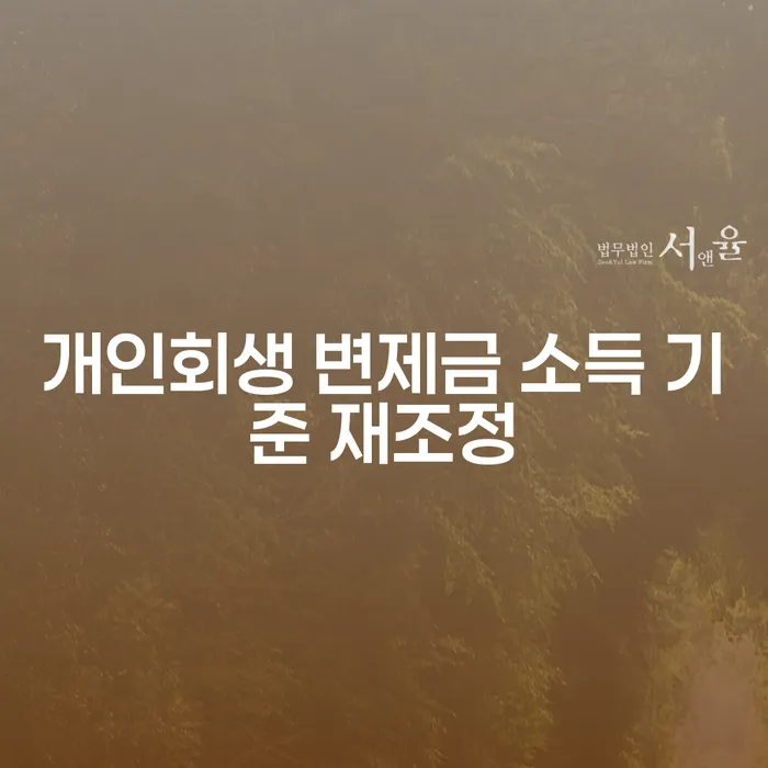 개인회생 변제금 소득 기준 재조정, 어떻게 해야 할까요?