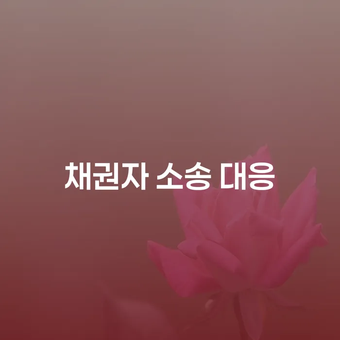 채권자 소송 대응, 어떻게 해야 할까요?