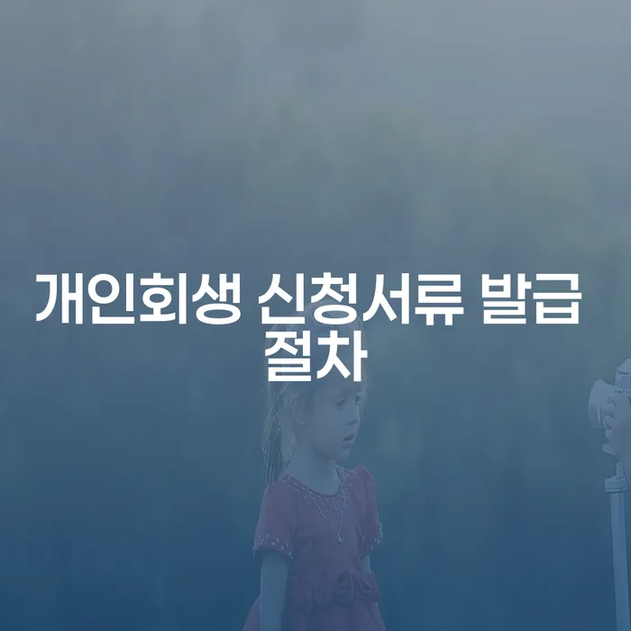 개인회생 신청서류 발급 절차는 어떻게 진행되나요?