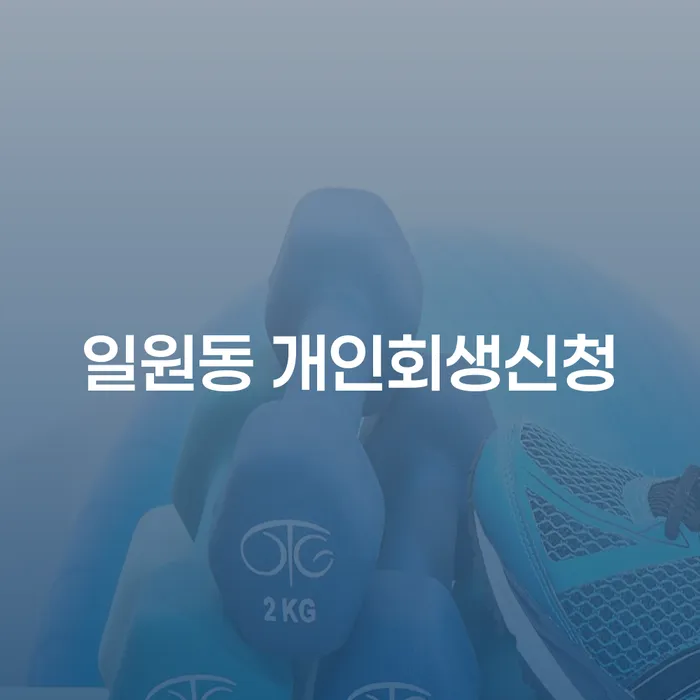 일원동 개인회생신청 고민이신가요? 어떤 선택이 현명할까요?